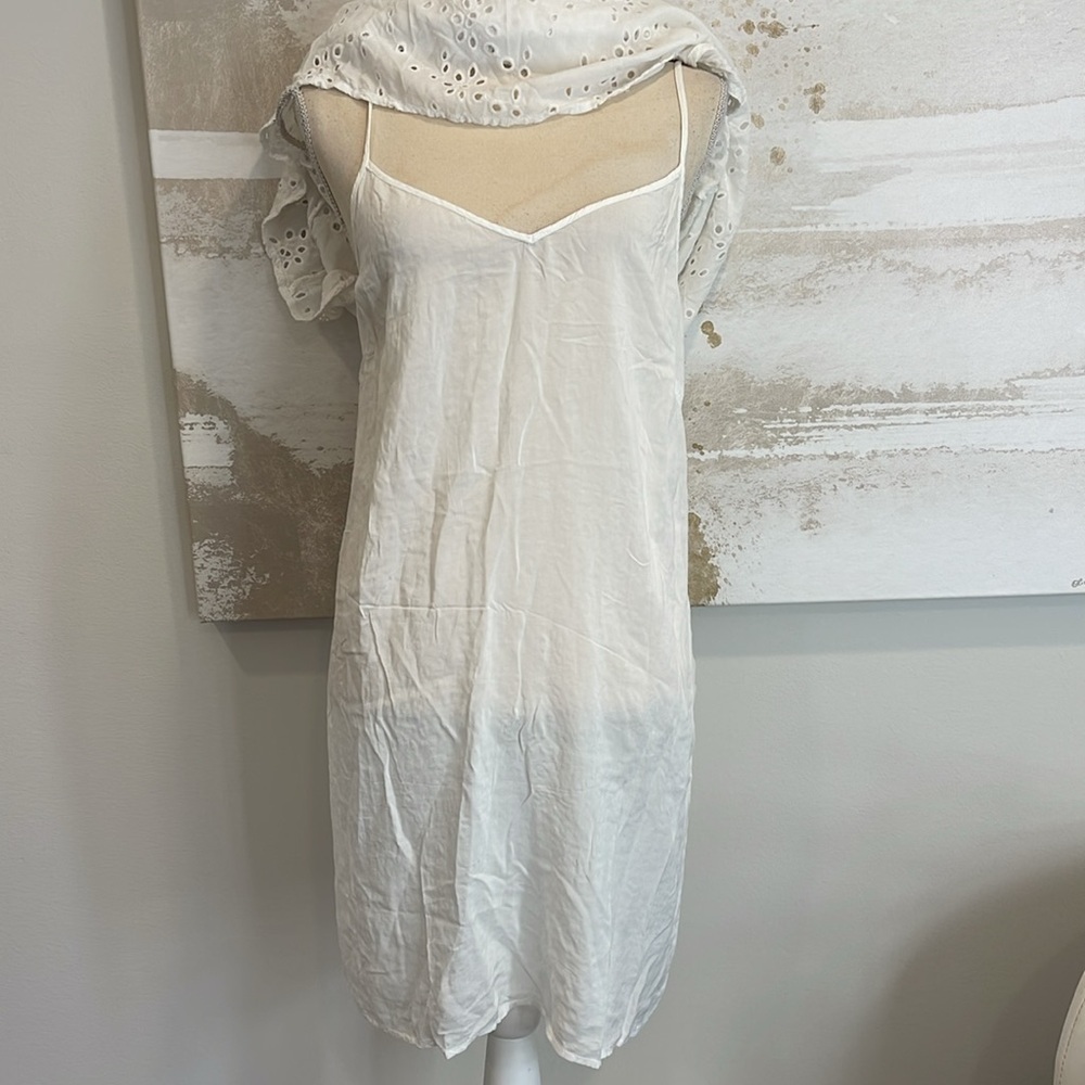 White Flowy Eyelet Dress with Slip by Velvet Graham & Spencer - Picture 5 of 10